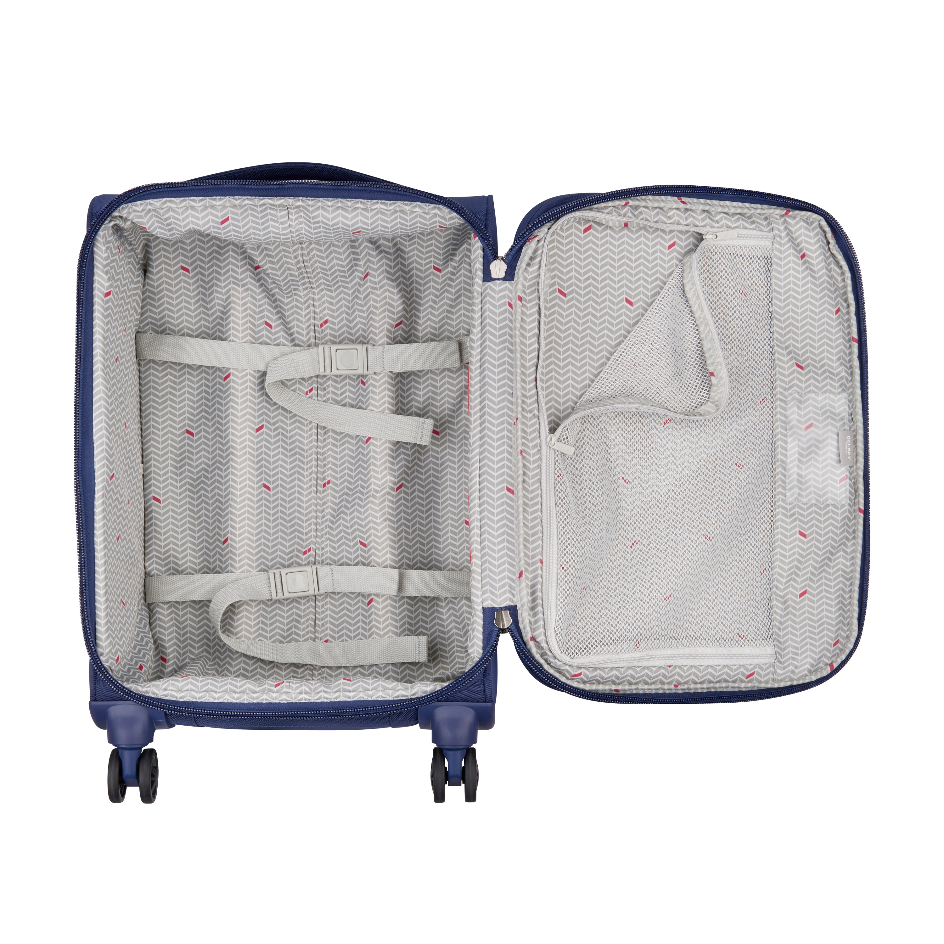 Delsey Paris New Destination cabin suitcase S 55cm expandable in Navy-interior