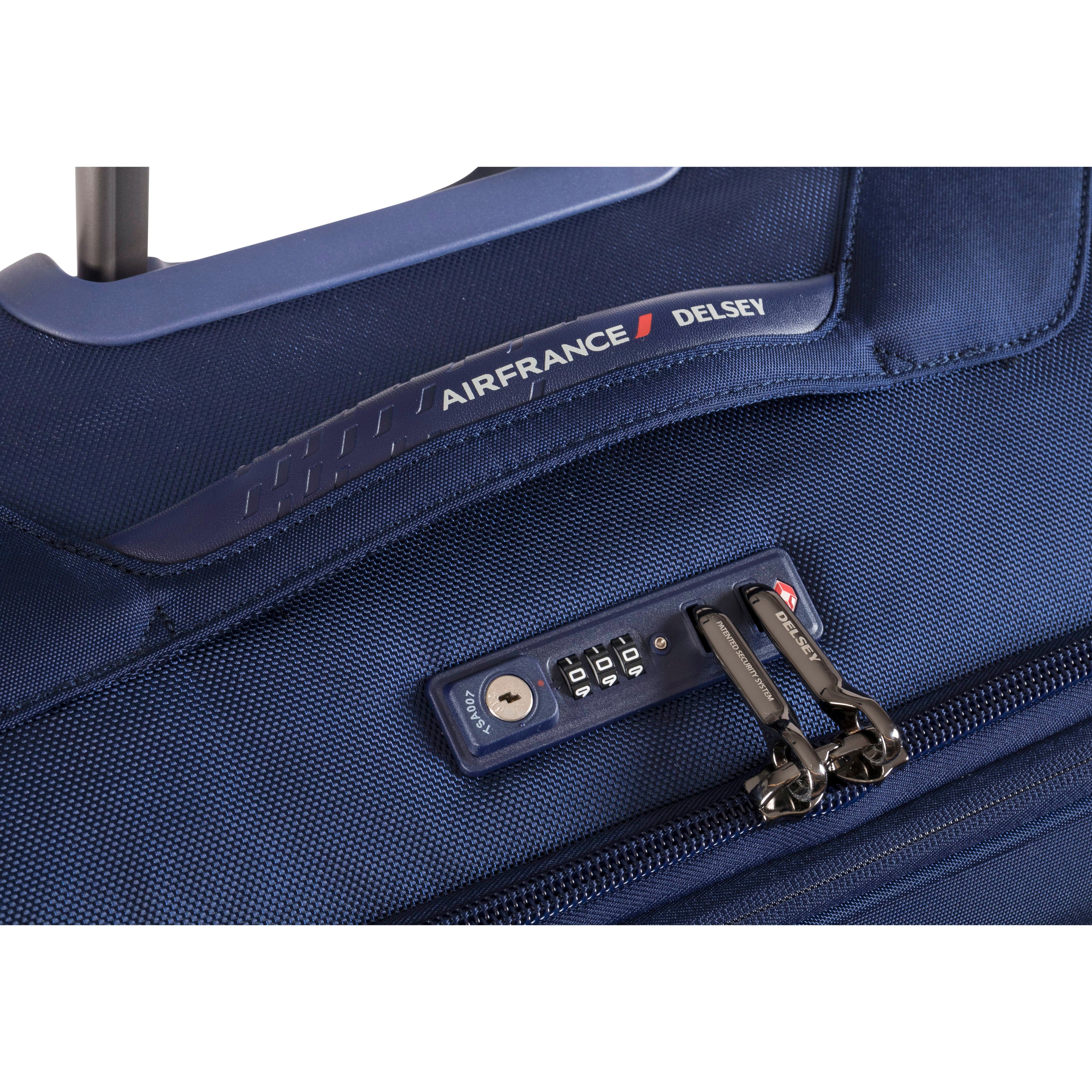 Delsey Paris New Destination check-in suitcase M 68cm expandable in Navy- top view