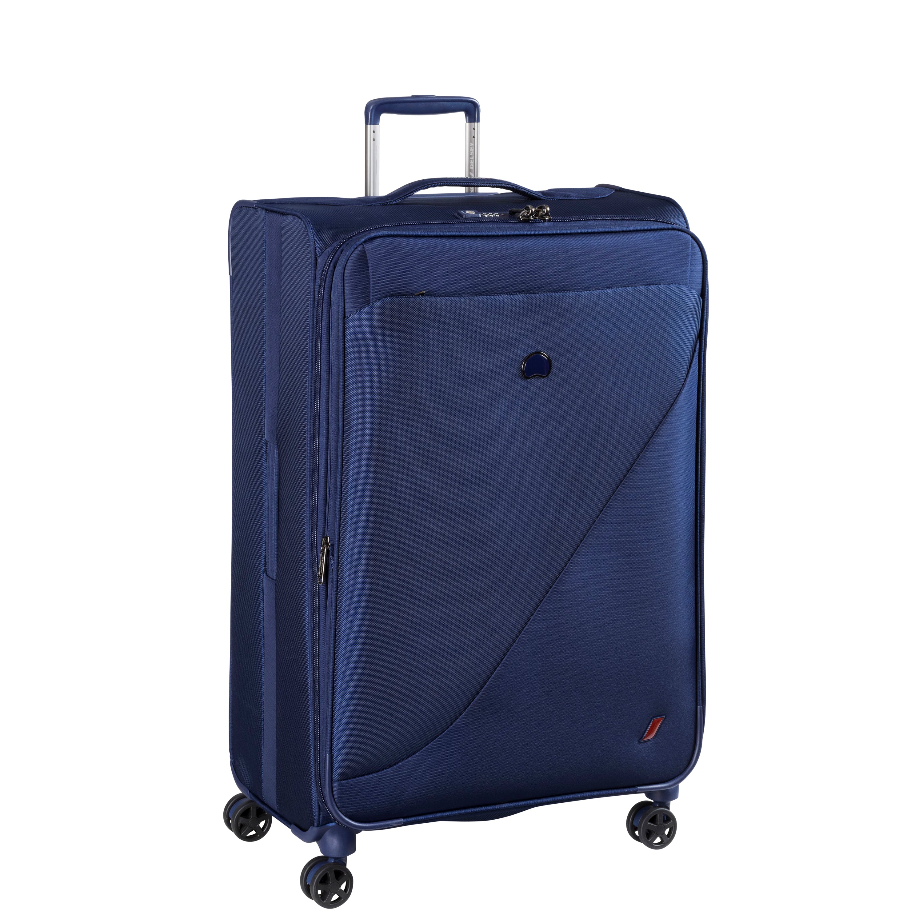 Delsey Paris New Destination check-in suitcase L 78cm expandable in Navy-side view