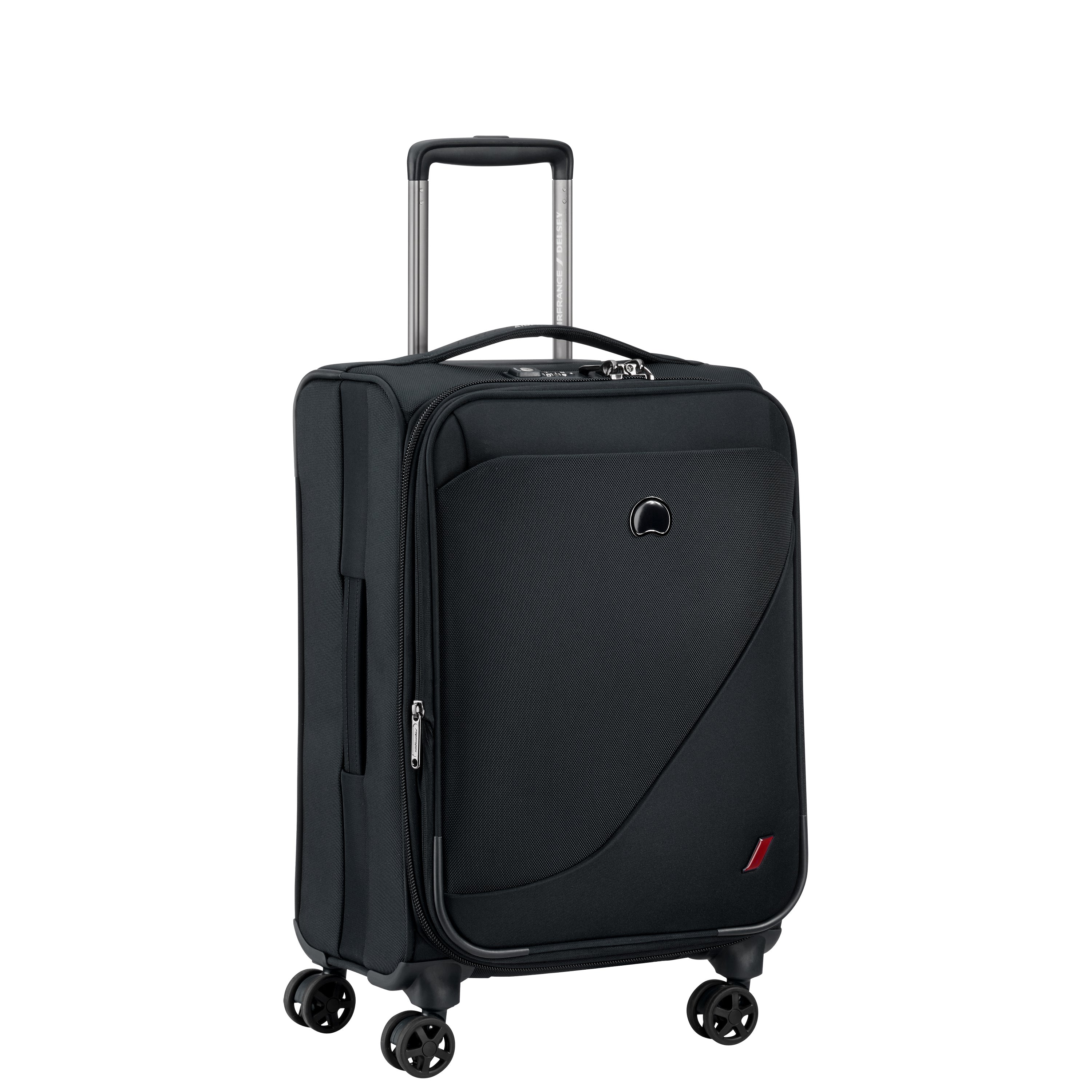 Delsey Paris New Destination cabin suitcase S 55cm expandable in Black-side view