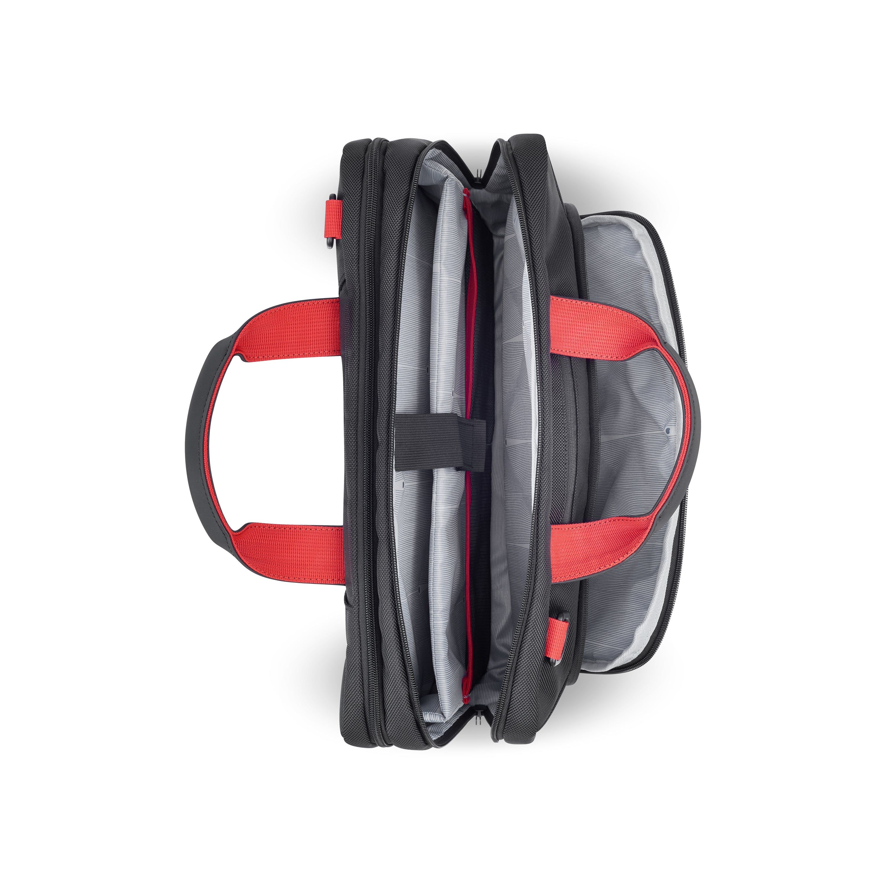 Delsey Paris Parvis Plus 2-compartment laptop satchel business bag in black-interior detail