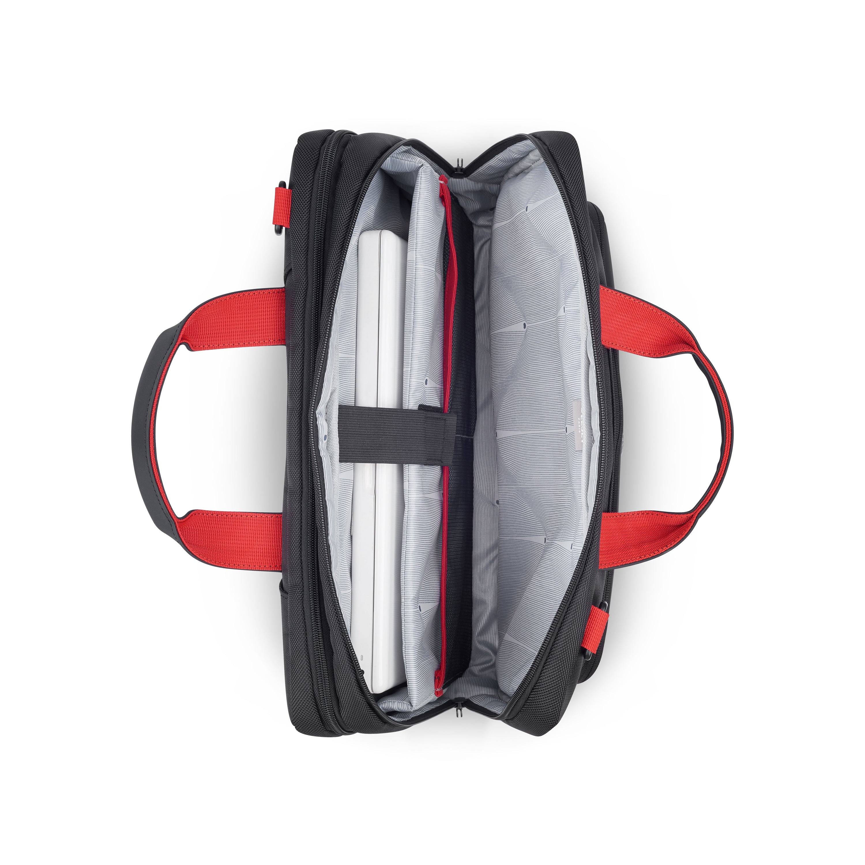 Delsey Paris Parvis Plus 2-compartment laptop satchel business bag in black-interior