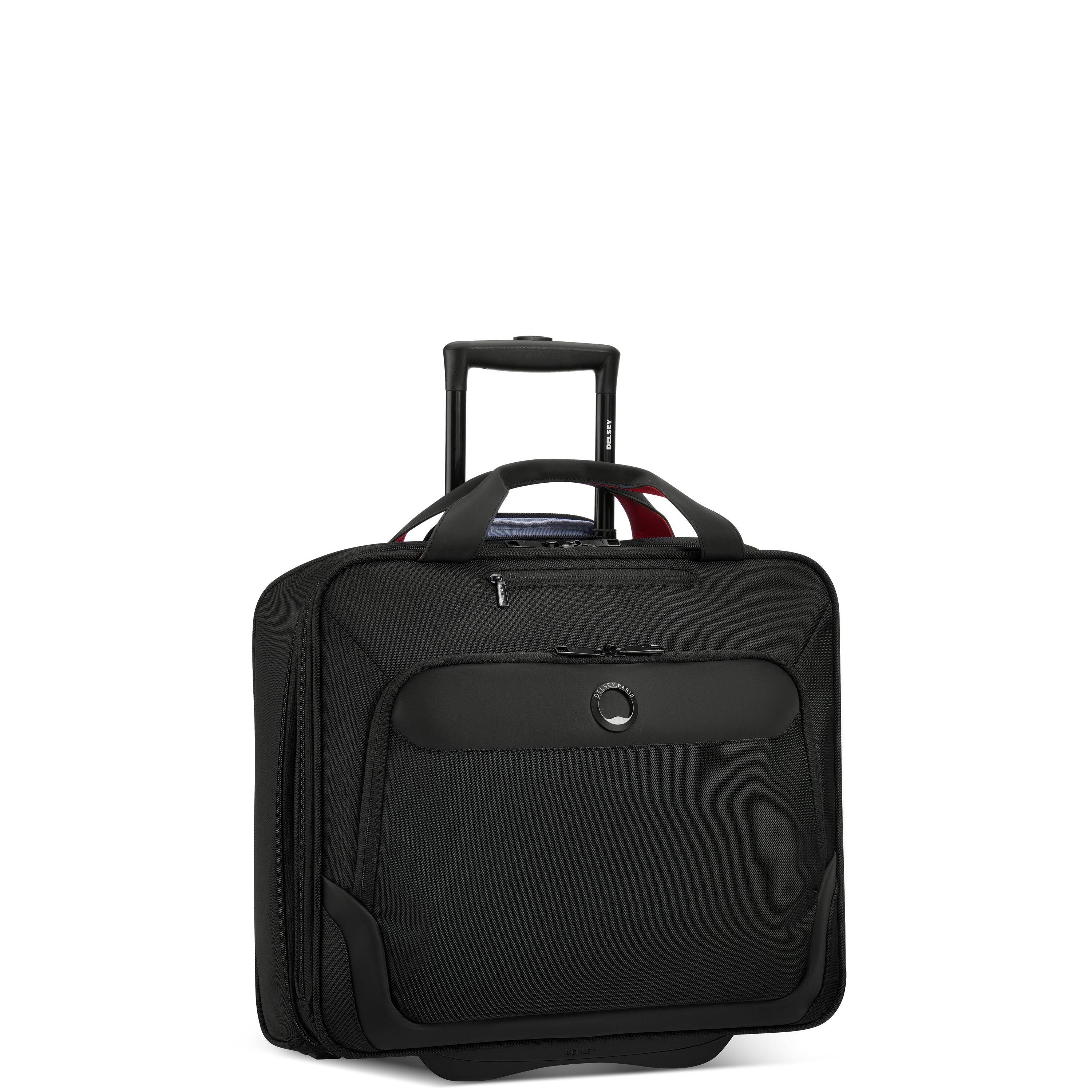 Delsey Paris Parvis Plus Laptop Cabin Trolley Business Carry-On in Black