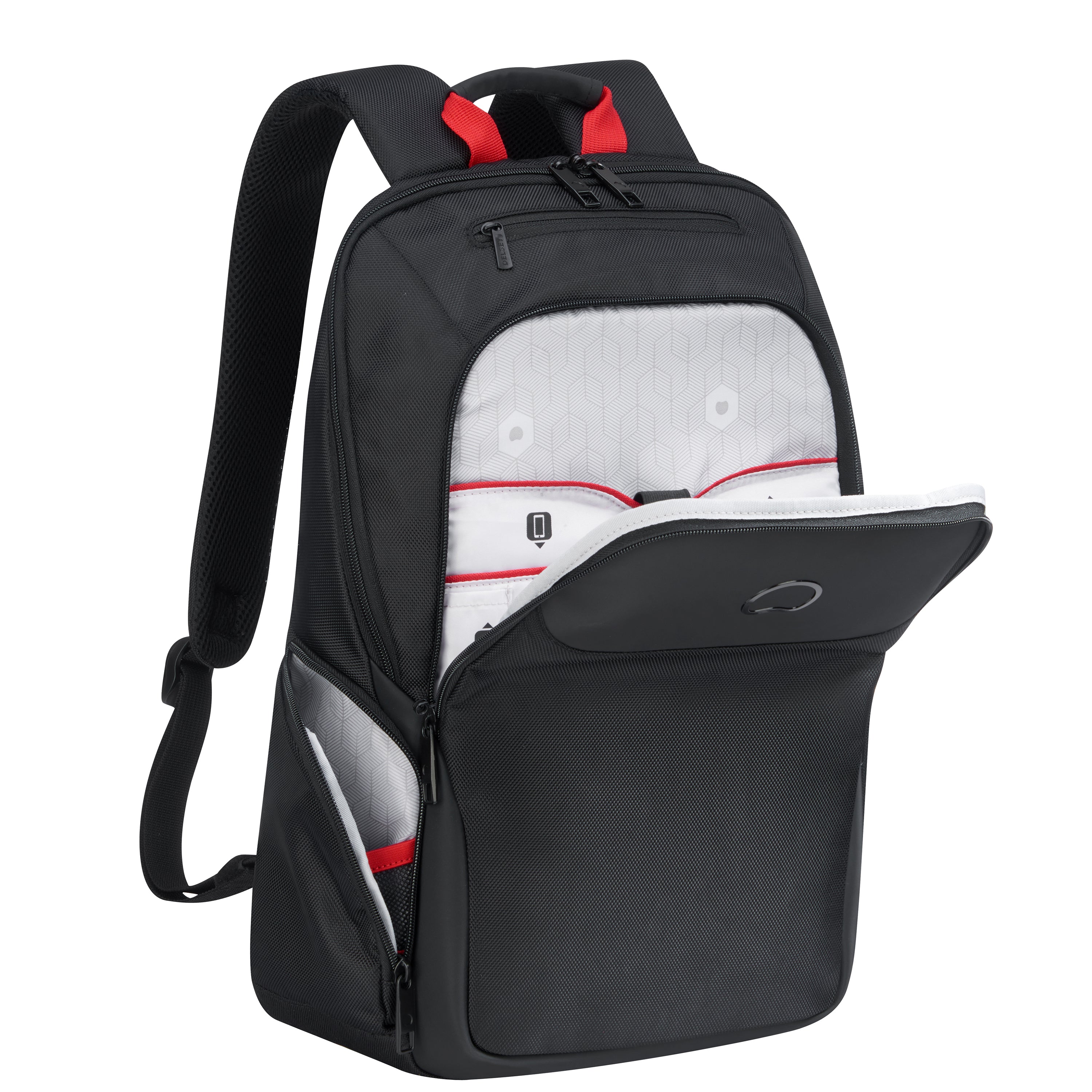Delsey Paris Parvis Plus 15.6 Laptop Travel Backpack in Black