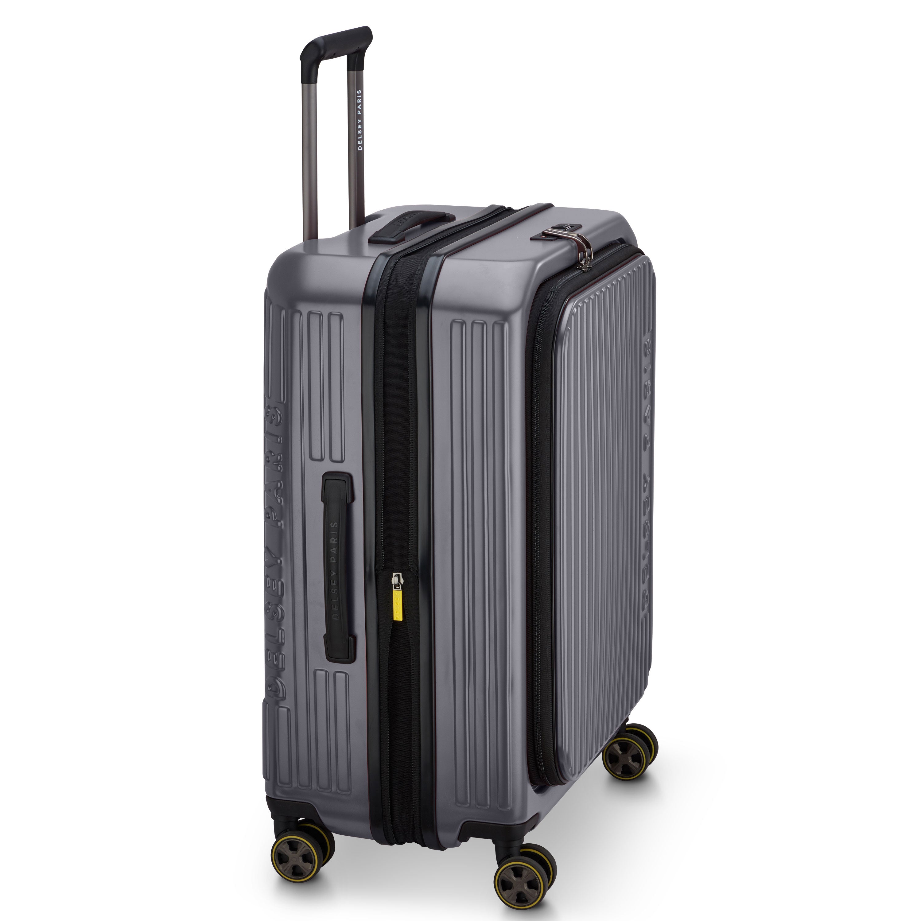 Delsey Paris Securitime Zip 66cm Expandable Check-in Suitcase in Anthracite