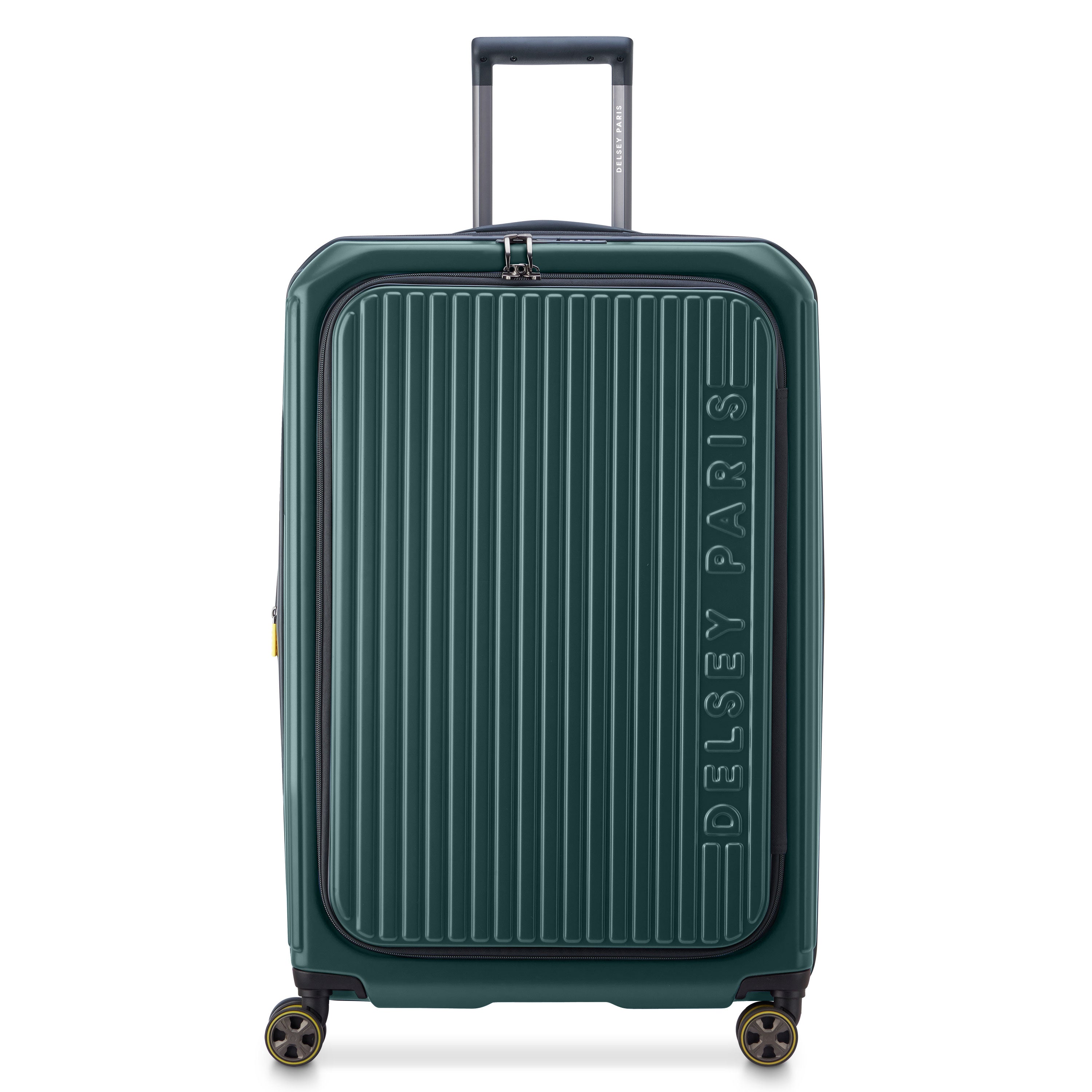 Delsey Paris Securitime Zip 77cm Expandable Check-in Suitcase in Deep Green