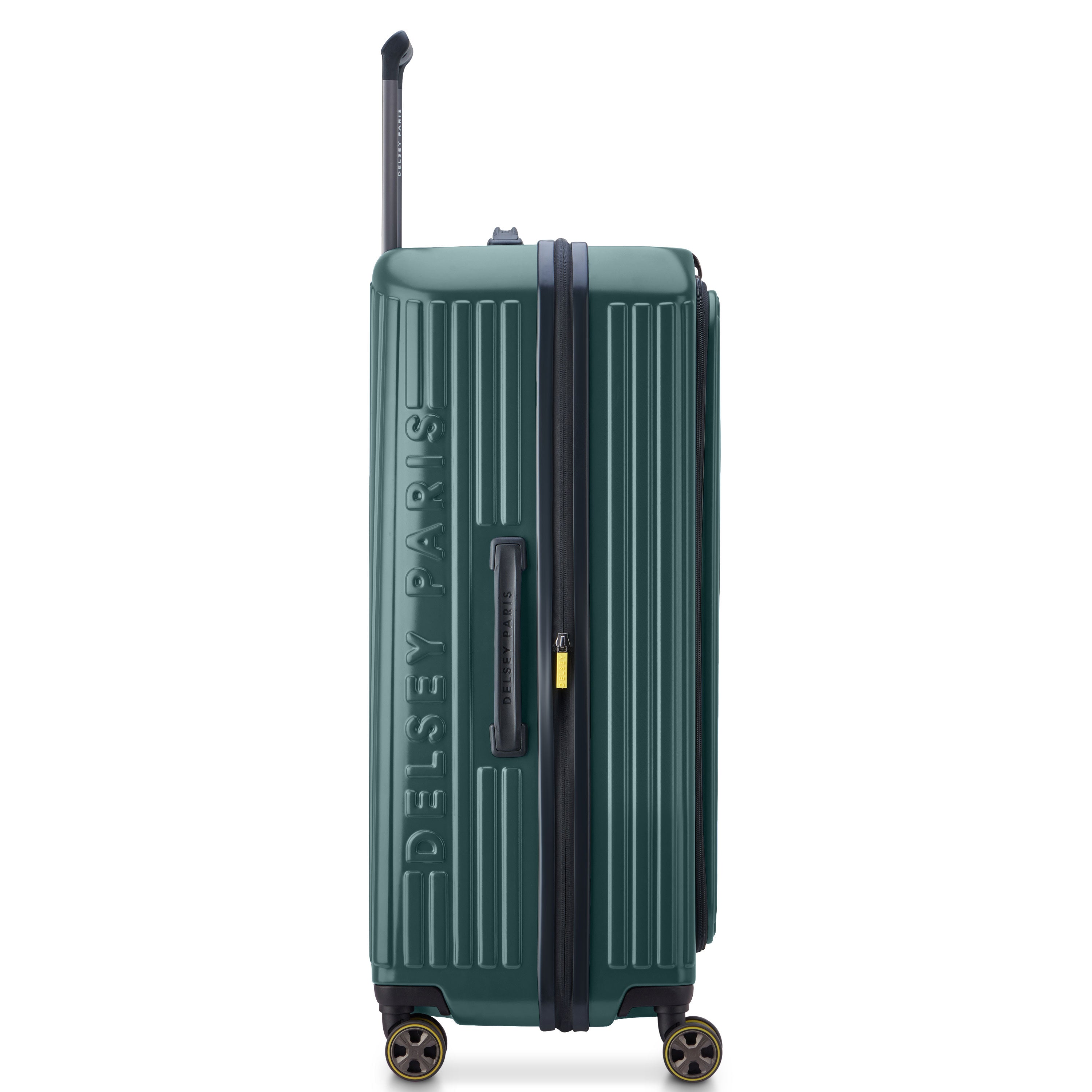 Delsey Paris Securitime Zip 77cm Expandable Check-in Suitcase in Deep Green
