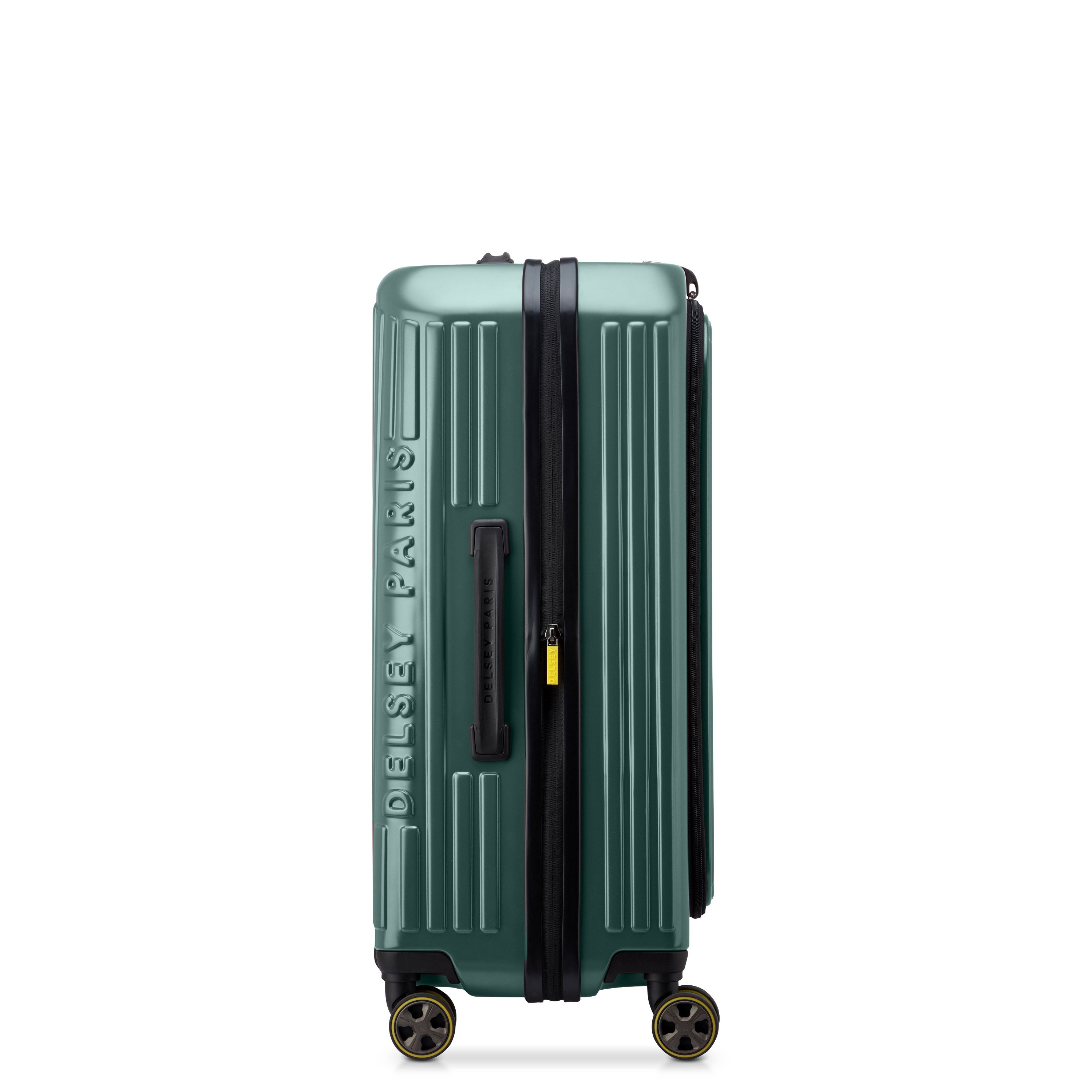 Delsey Paris Securitime Zip 66cm Expandable Check-in Suitcase in Deep Green