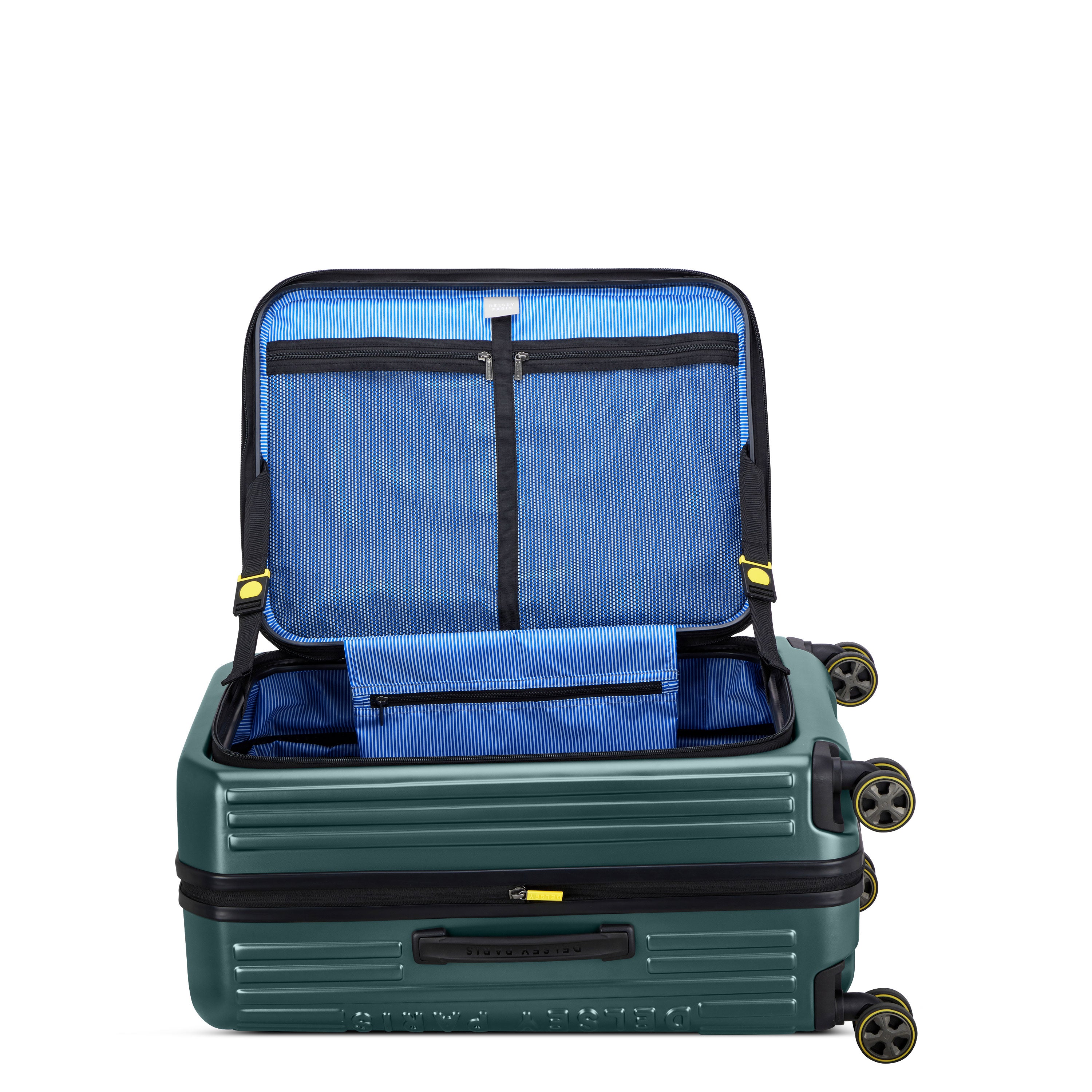 Delsey Paris Securitime Zip 66cm Expandable Check-in Suitcase in Deep Green