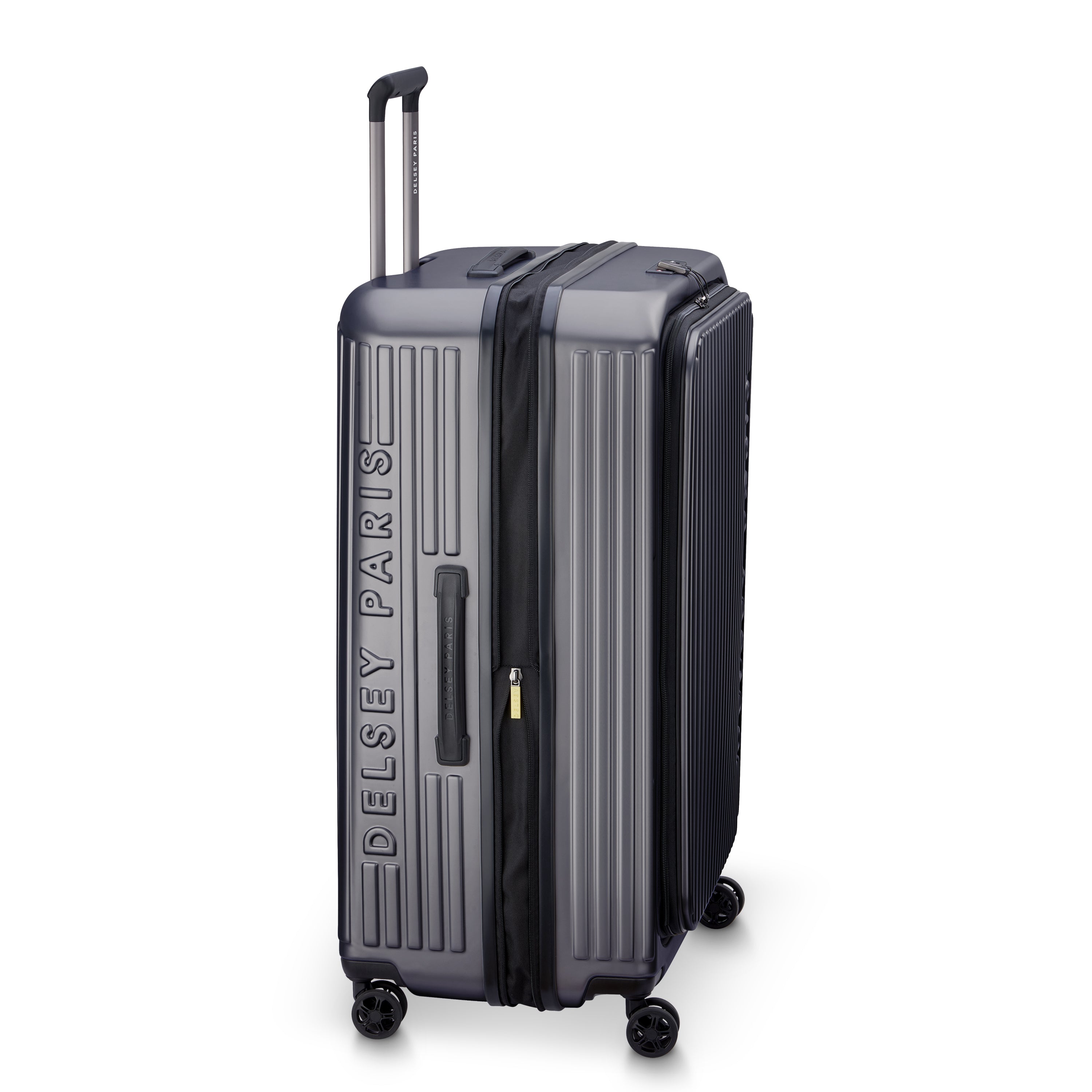 Delsey Paris Securitime Zip 77cm Expandable Check-in Suitcase in Anthracite