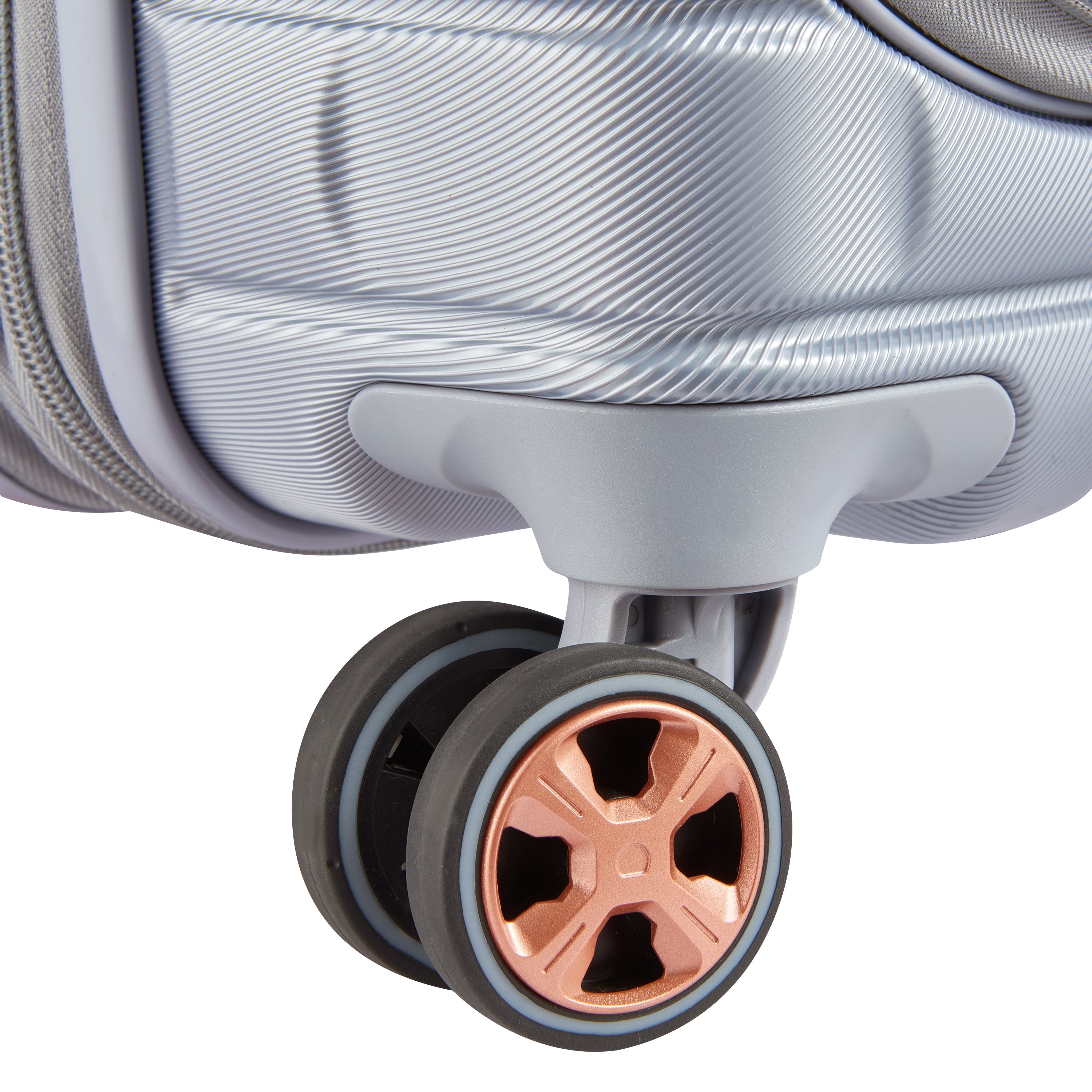 Delsey Paris Shadow 5.0 55cm Expandable Front-Opening Cabin Suitcase in Platinum-Wheel in detail