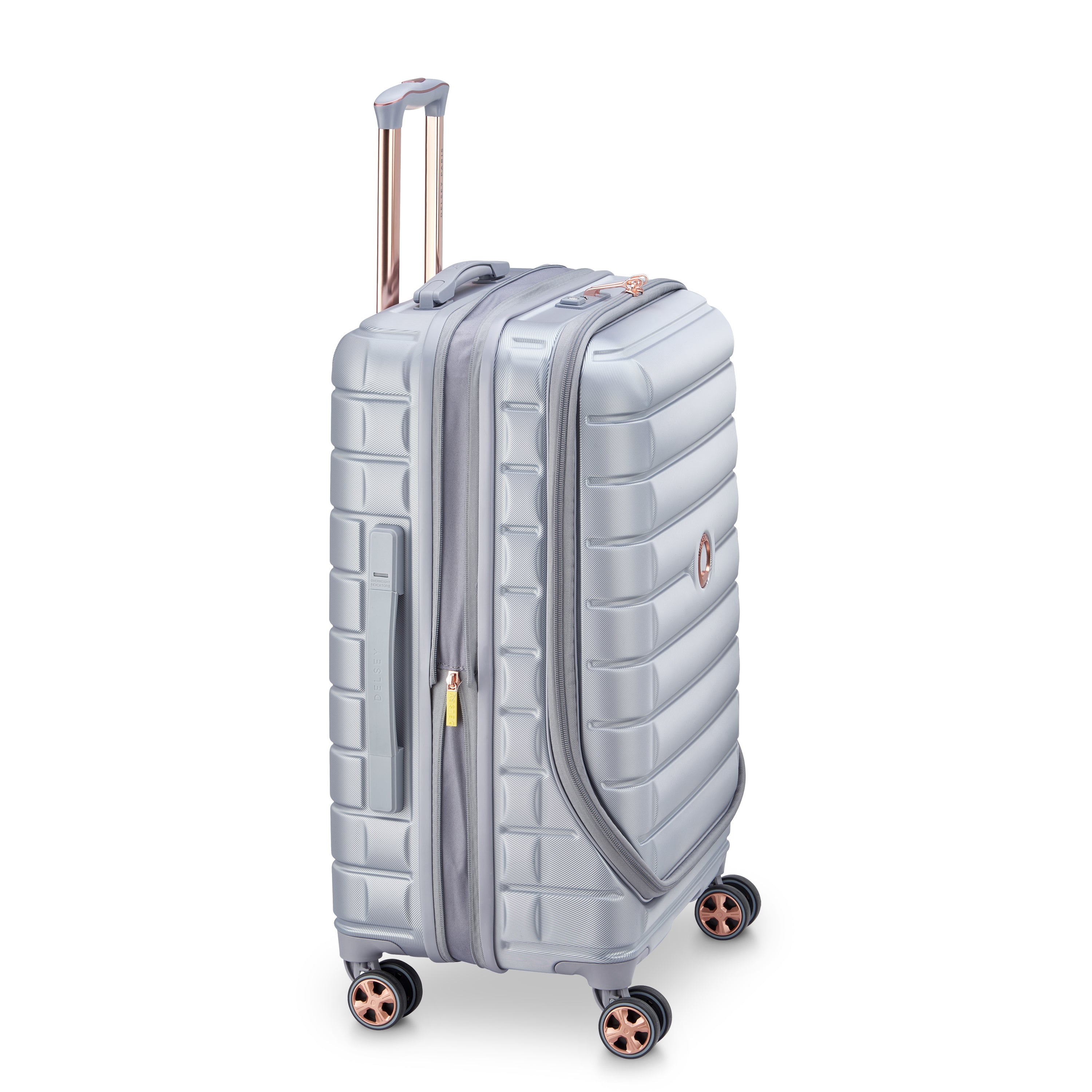 Delsey Paris Shadow 5.0 66cm Expandable Front-Opening Check-in Suitcase in Platinum