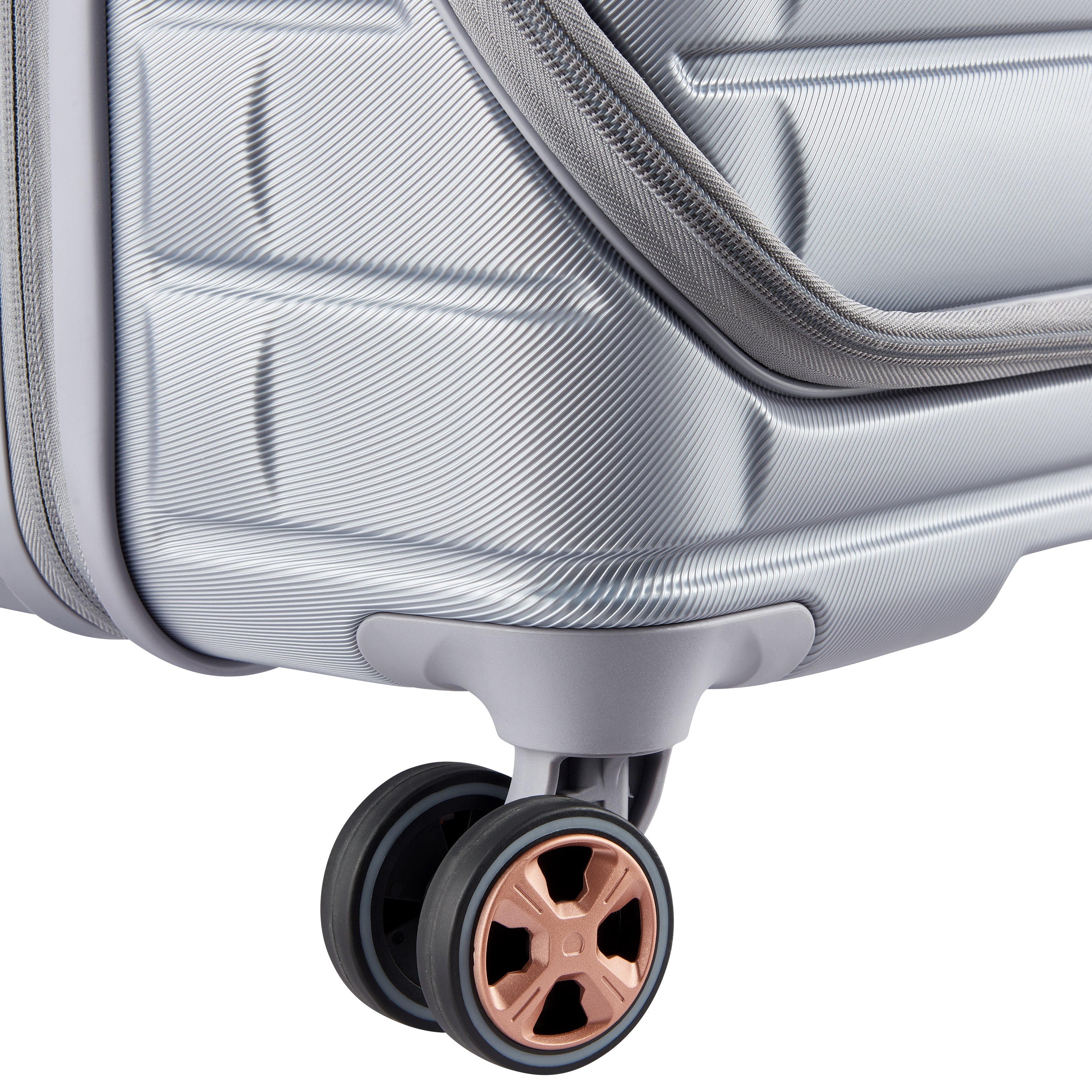 Delsey Paris Shadow 5.0 66cm Expandable Front-Opening Check-in Suitcase in Platinum-wheel in detail