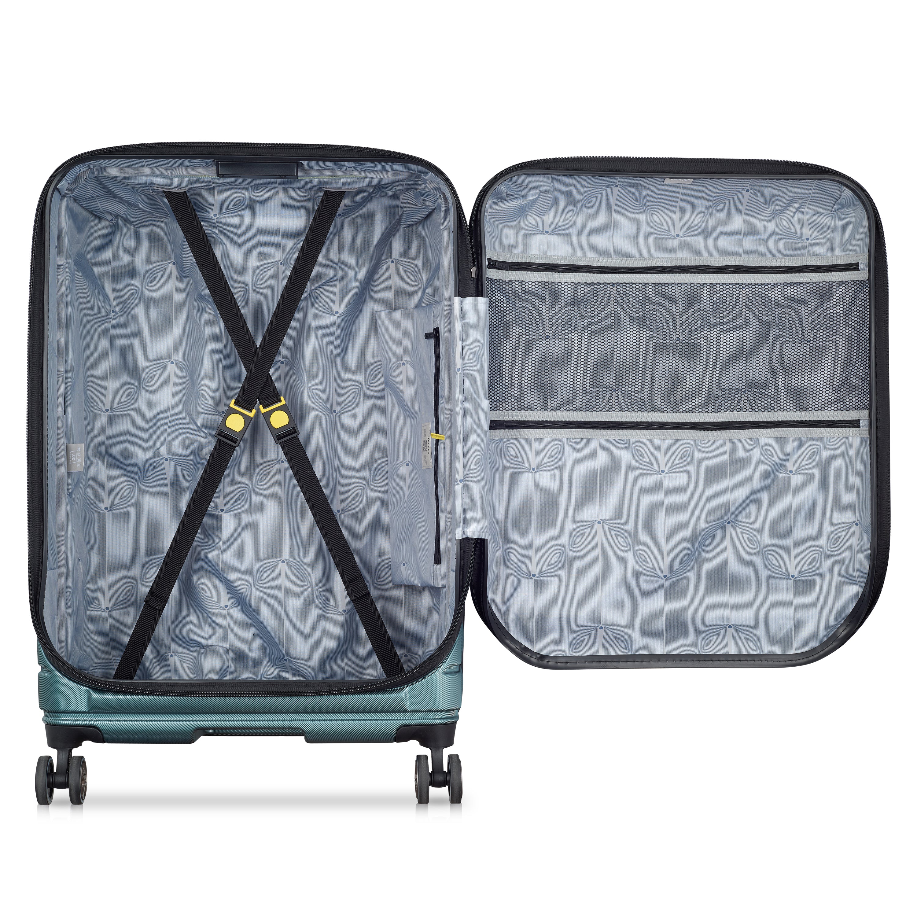 Delsey Paris Shadow 5.0 75cm Expandable Front-Open Check-in Suitcase in green-Interior in detail