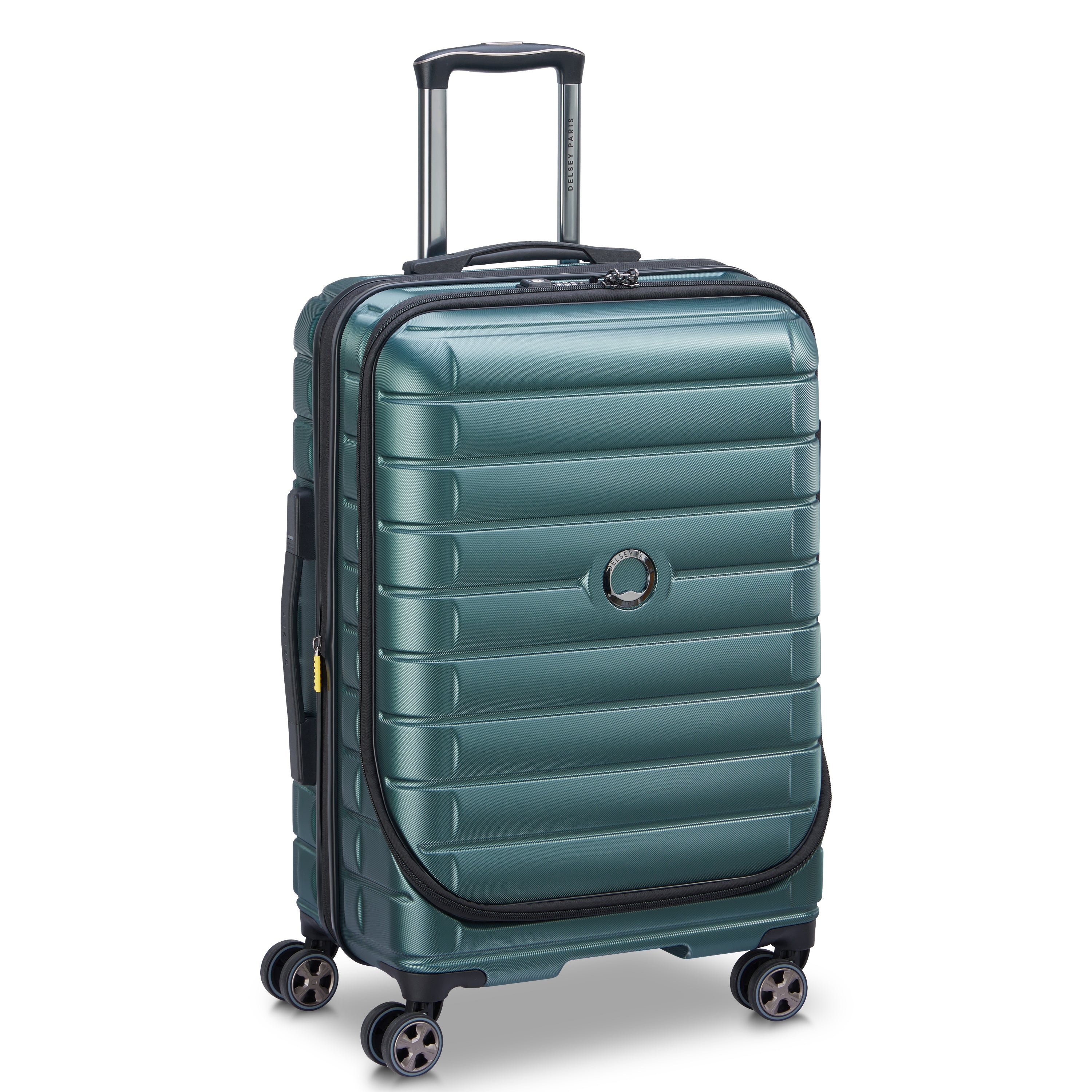 Delsey Paris Shadow 5.0 66cm Expandable Front-Opening Check-in Suitcase in Green