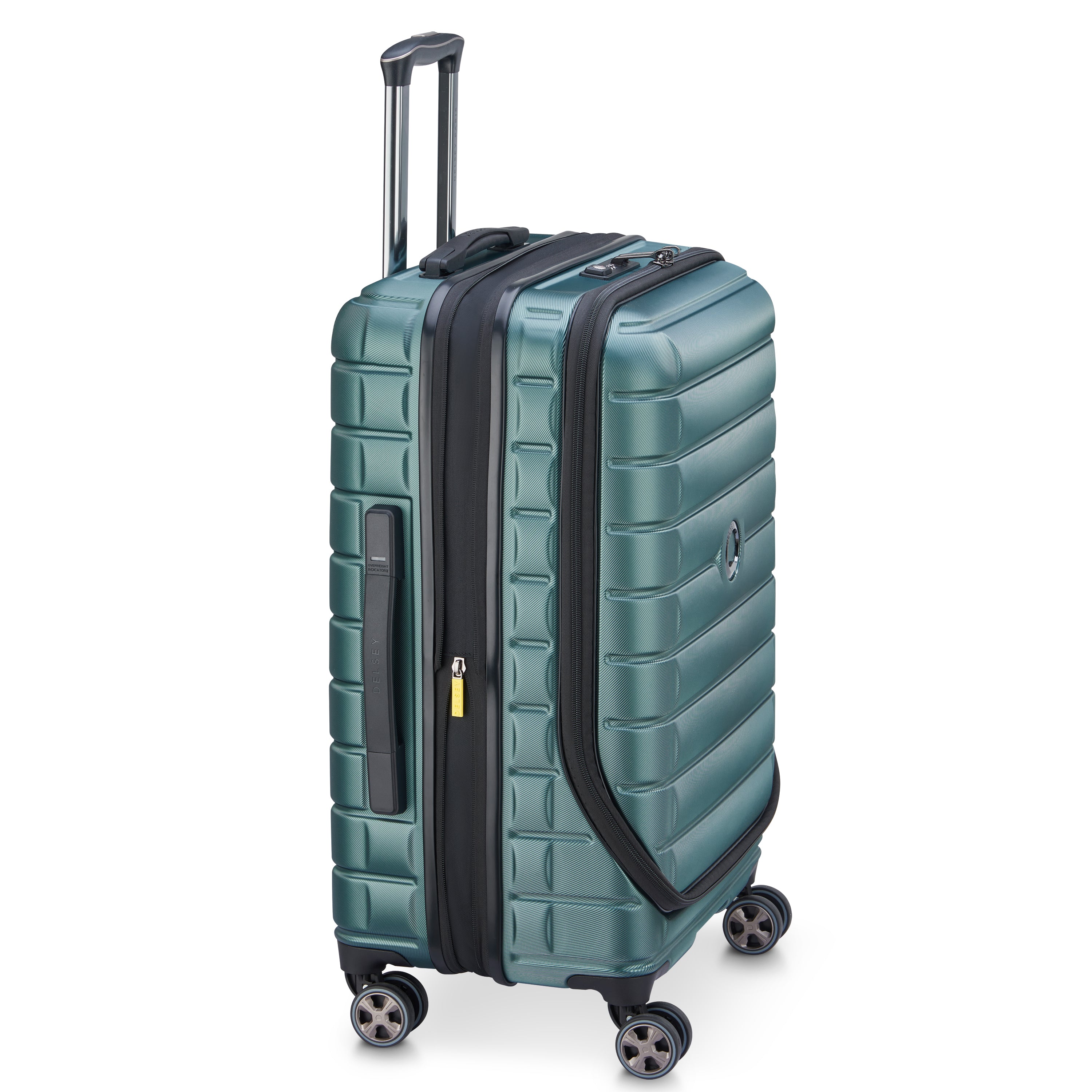 Delsey Paris Shadow 5.0 66cm Expandable Front-Opening Check-in Suitcase in Green
