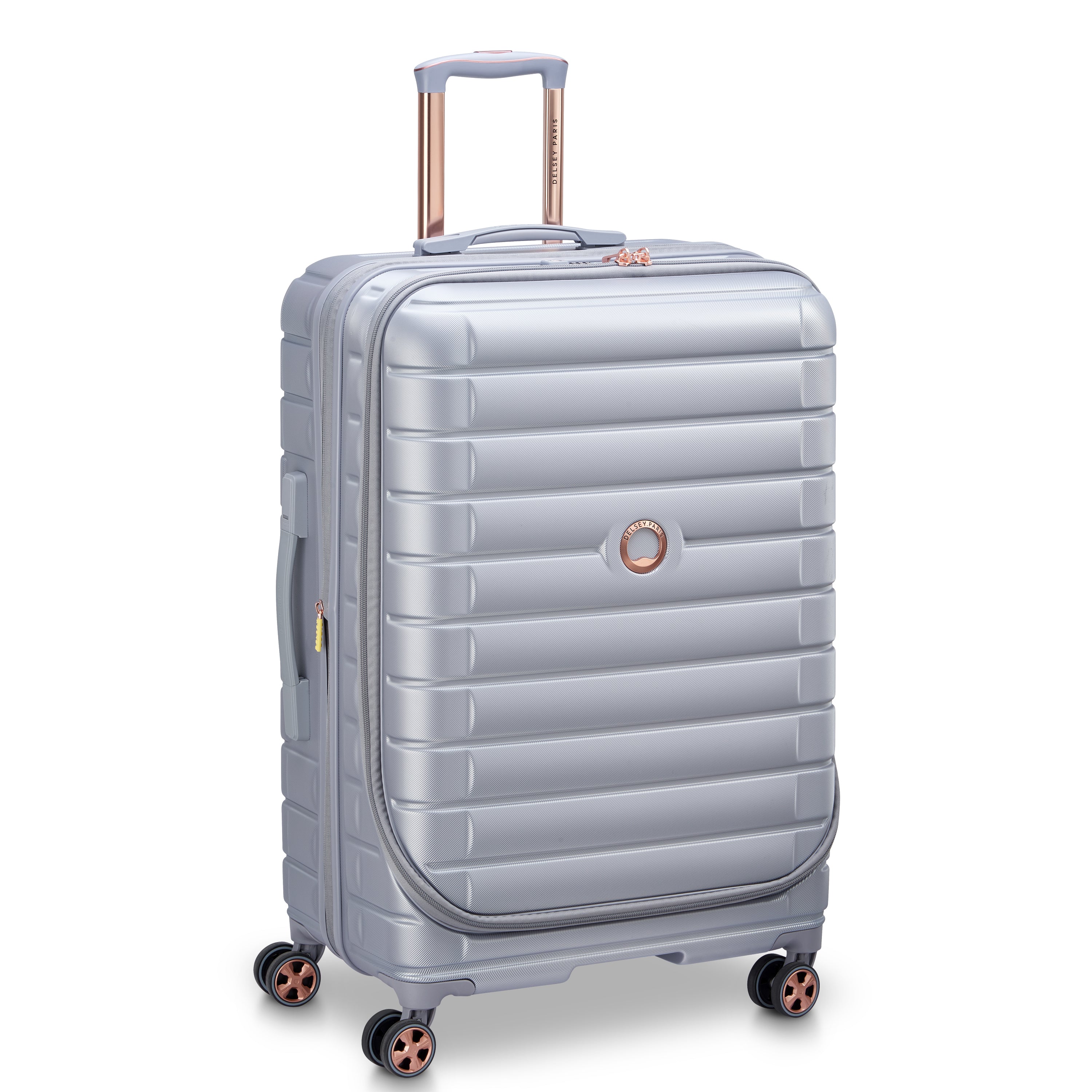 Delsey Paris Shadow 5.0 75cm Expandable Front-Open Check-in Suitcase in Platinum