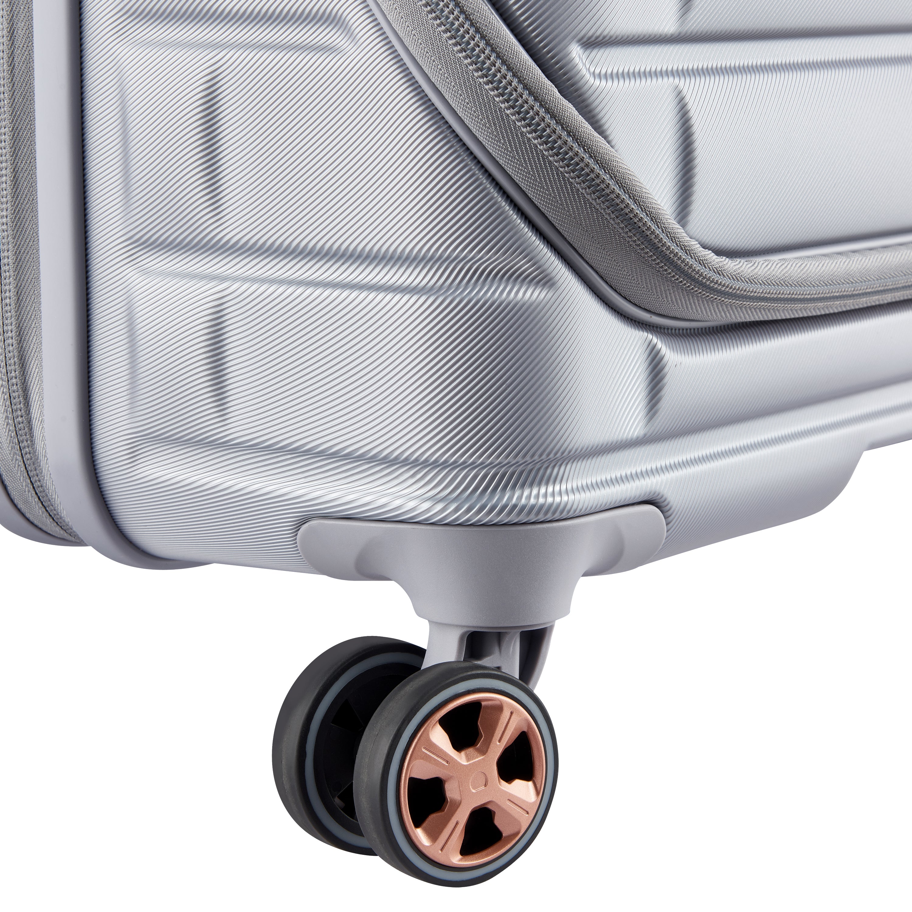 Delsey Paris Shadow 5.0 75cm Expandable Front-Open Check-in Suitcase in Platinum-Wheel in detail
