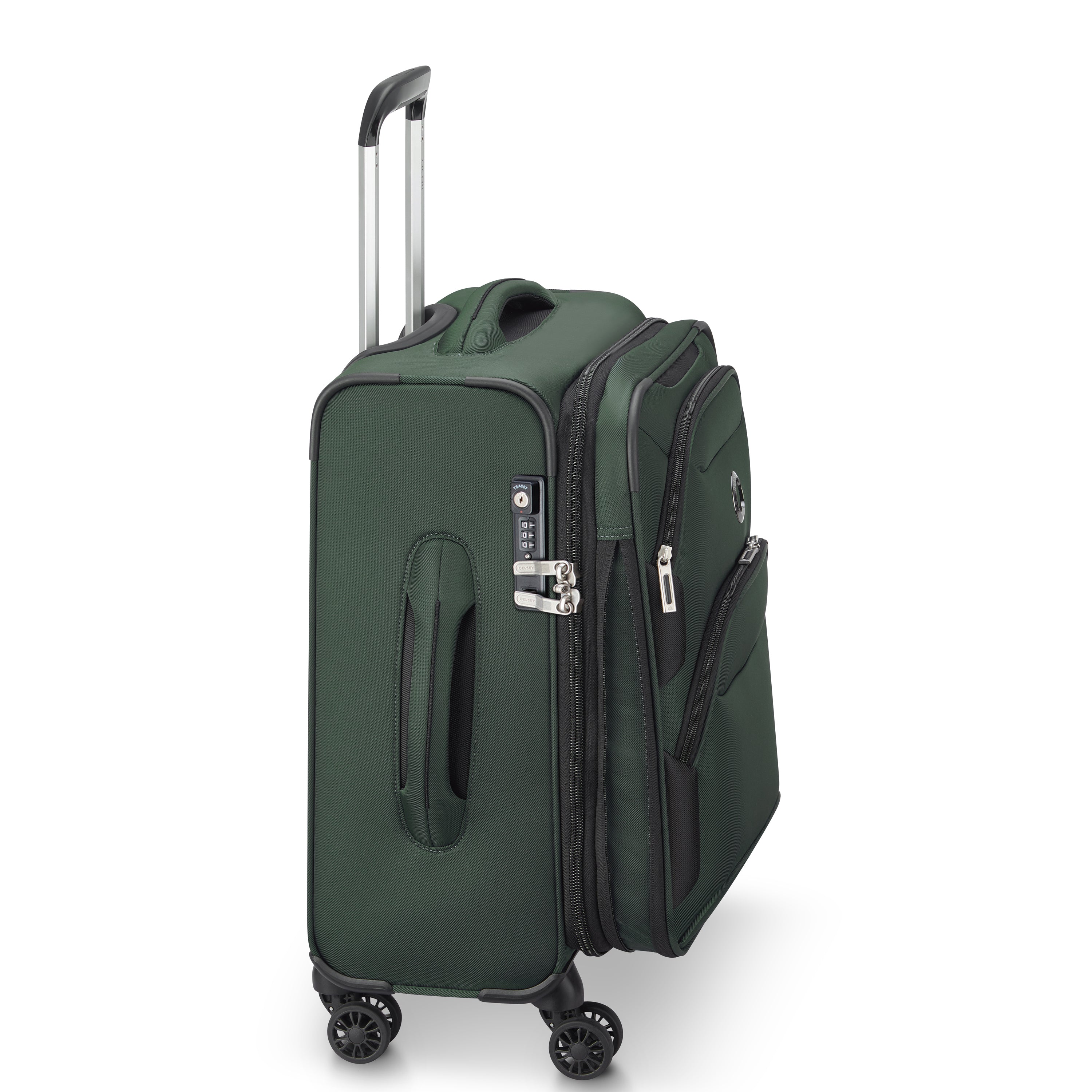 Delsey Paris Sky Max 2.0 55cm Cabin Expandable Carry-On Suitcase in Green