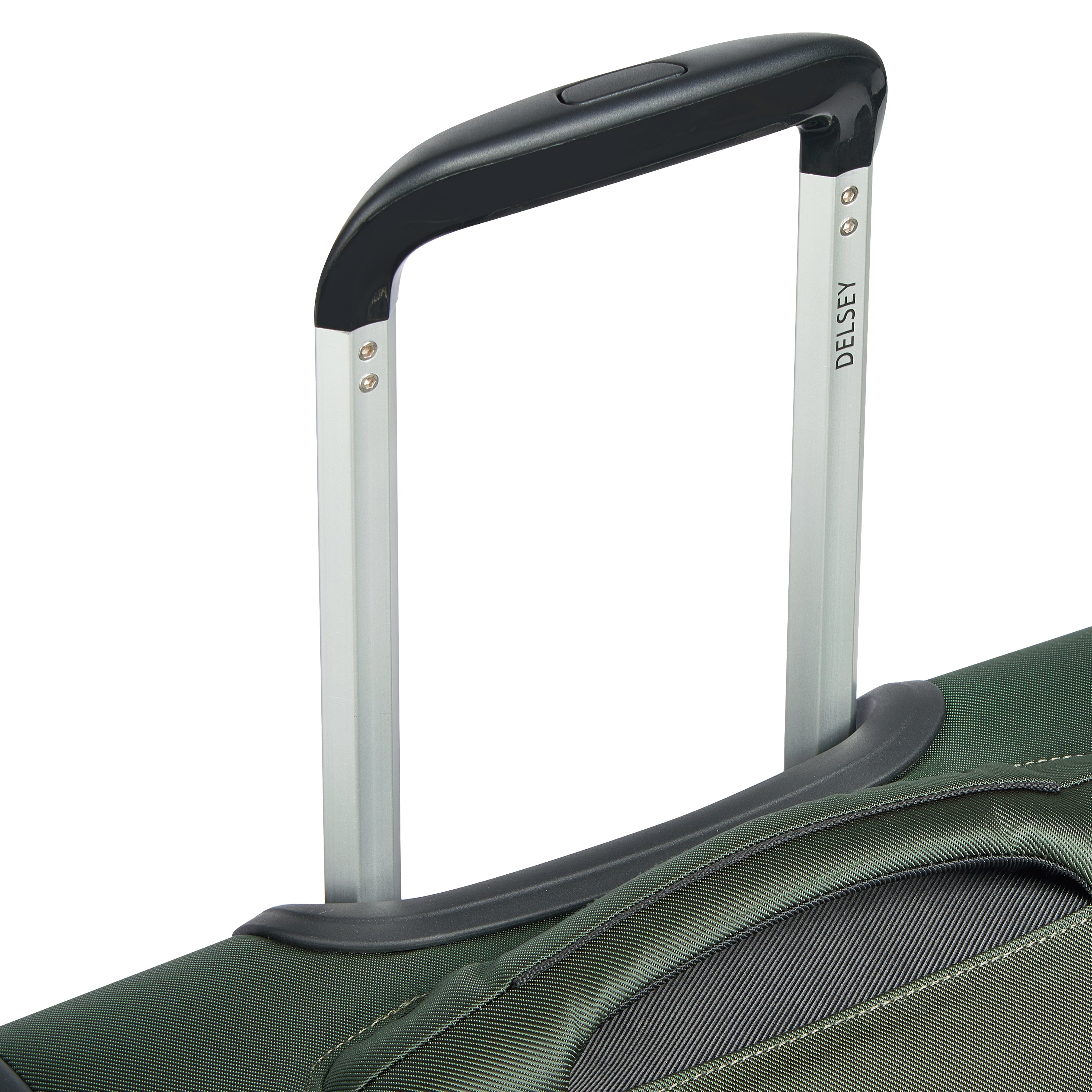 Delsey Paris Sky Max 2.0 79cm Large Expandable Check-in Suitcase in Green-telescopic handle in detail