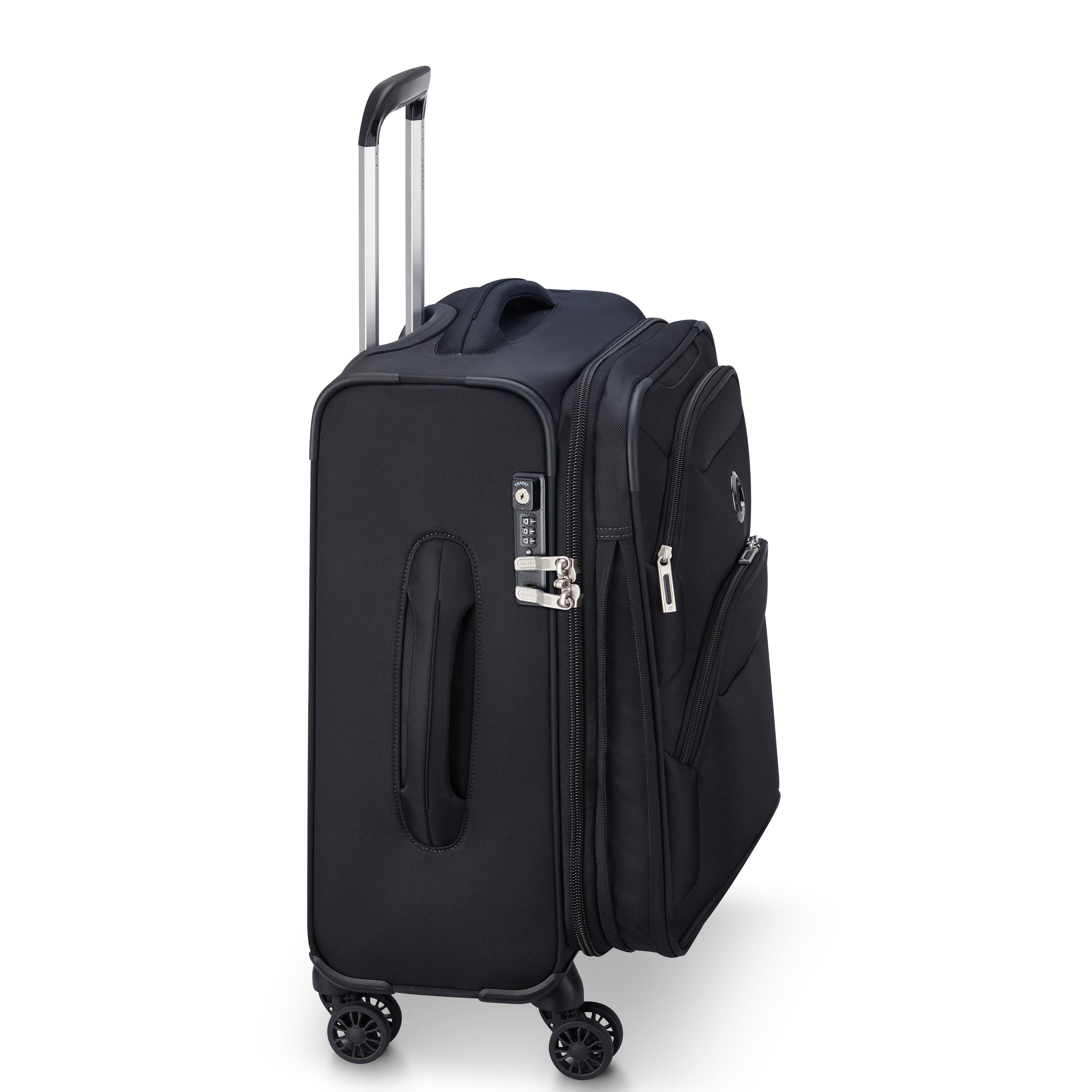 Delsey Paris Sky Max 2.0 55cm Cabin Expandable Carry-On Suitcase in Black