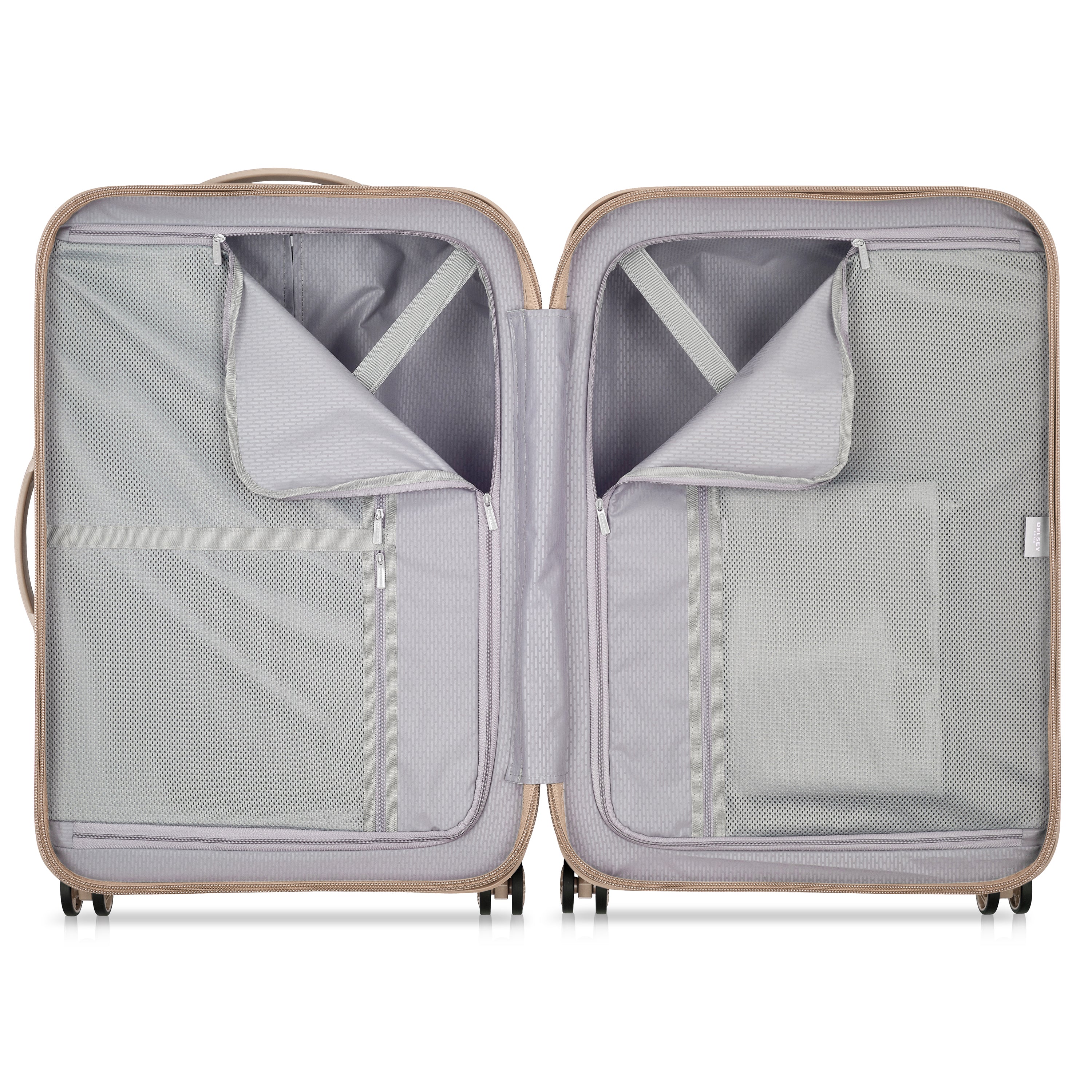 Delsey Paris Turenne 55cm Cabin Carry-On Suitcase in Dark Blue-interior in detail