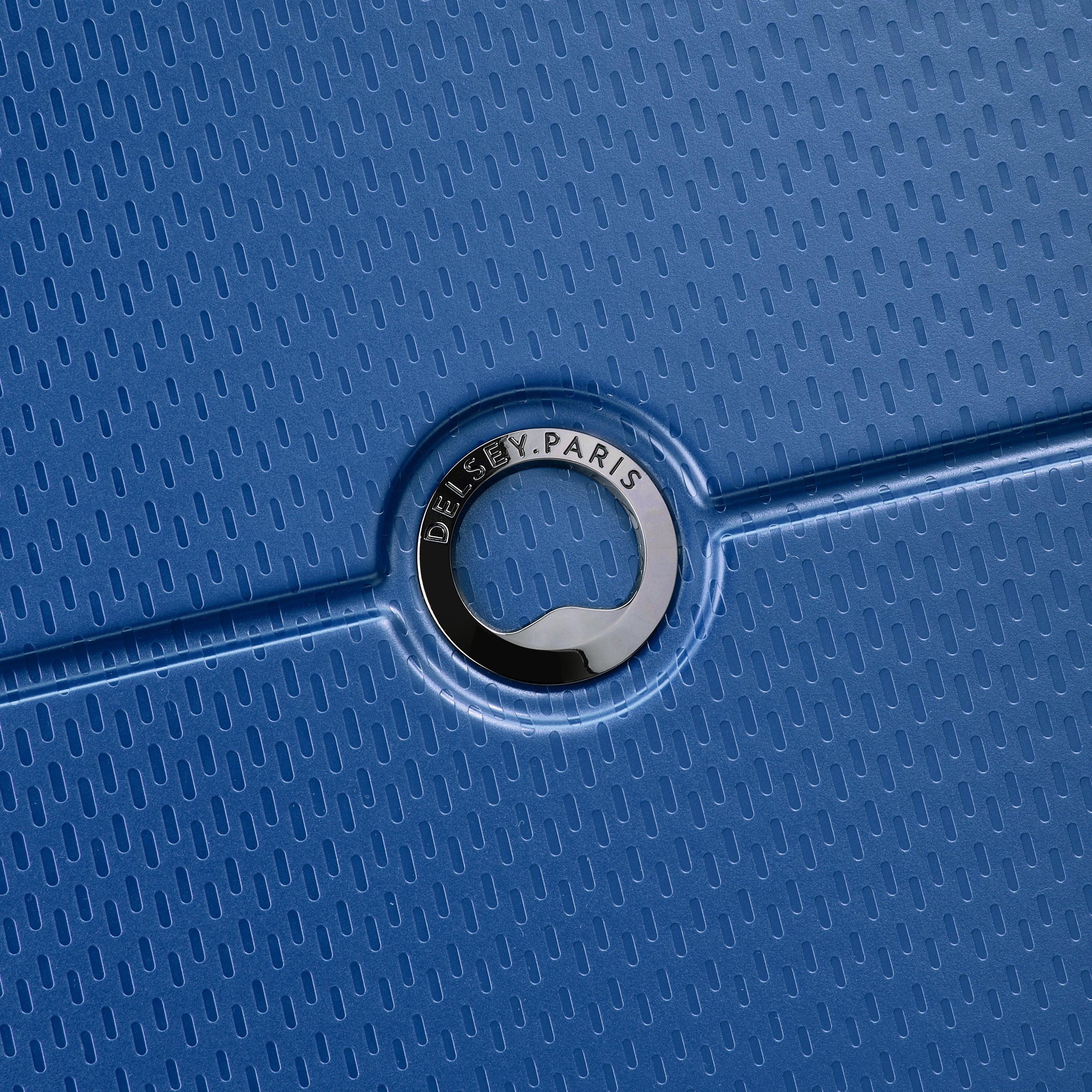 Delsey Paris Turenne 55cm Cabin Carry-On Suitcase in Dark Blue-logo close up