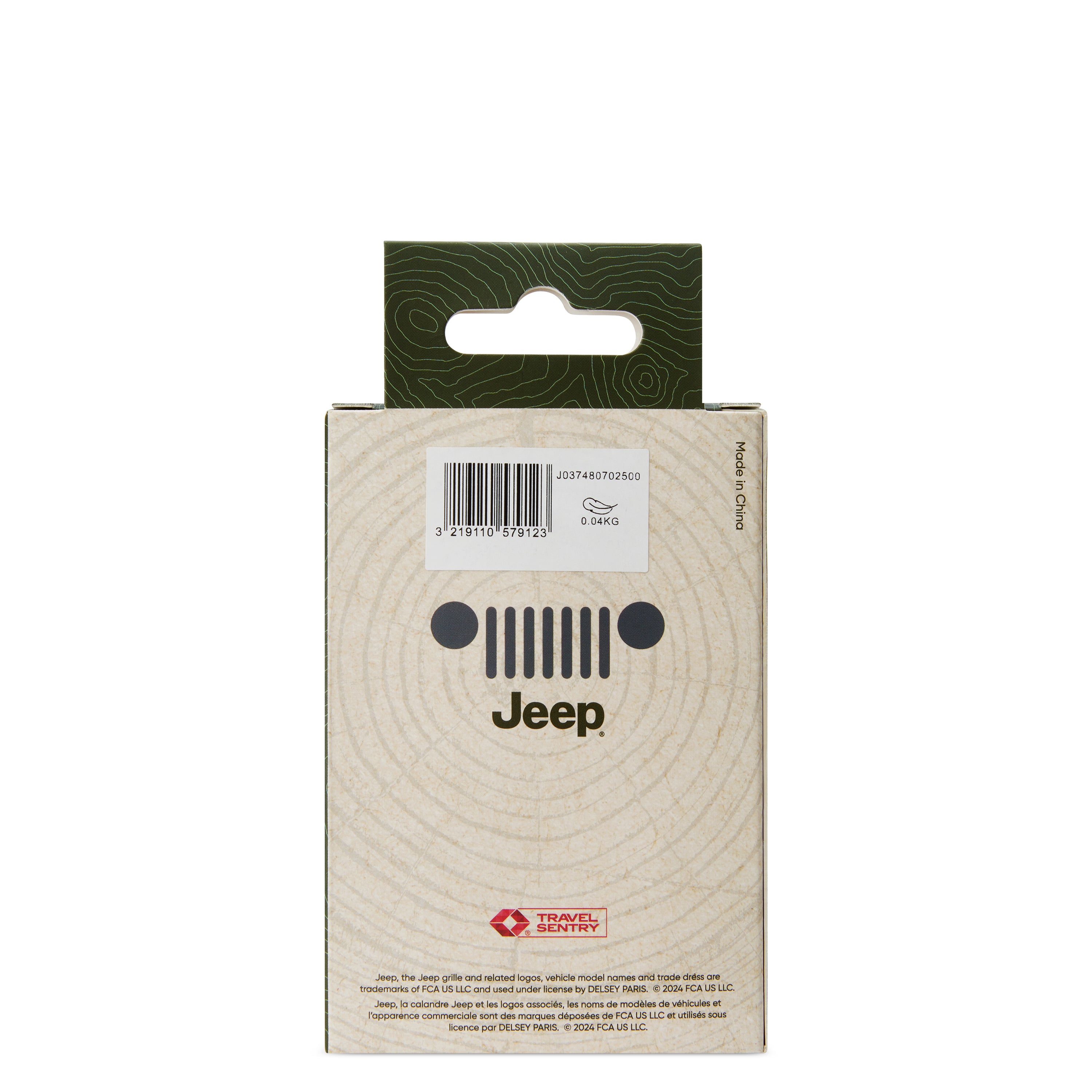 Jeep TSA Approved Padlock Travel Security Lock in Orange-Rear View Packing