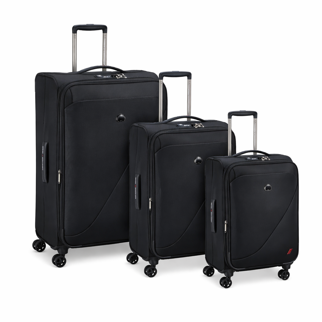 Delsey Paris New Destination set of 3 suitcases in Black