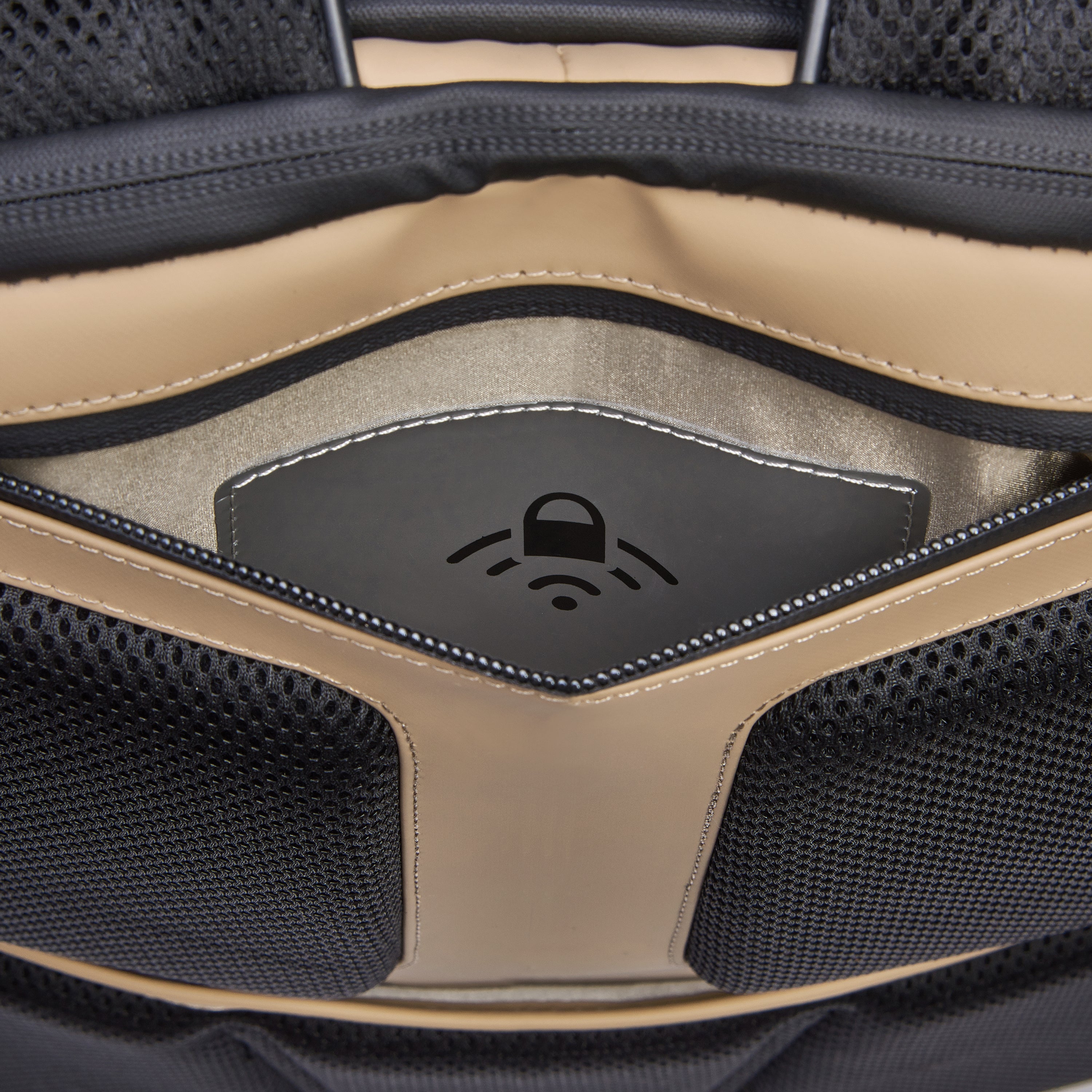 Peugeot Voyages 46cm Travel Laptop Backpack in Beige-interior