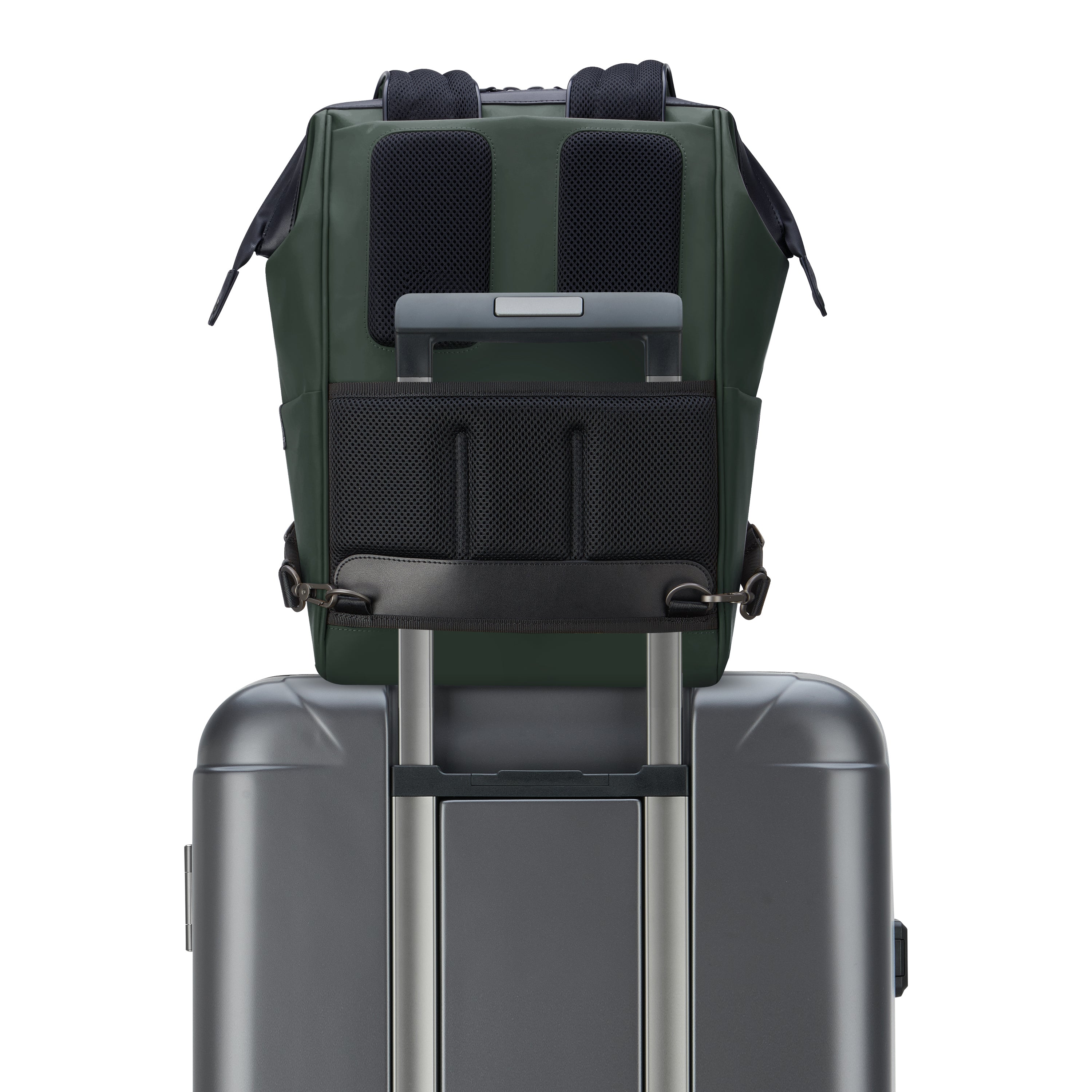 Peugeot Voyages Totepack 41cm Travel Backpack & Tote Bag in Army