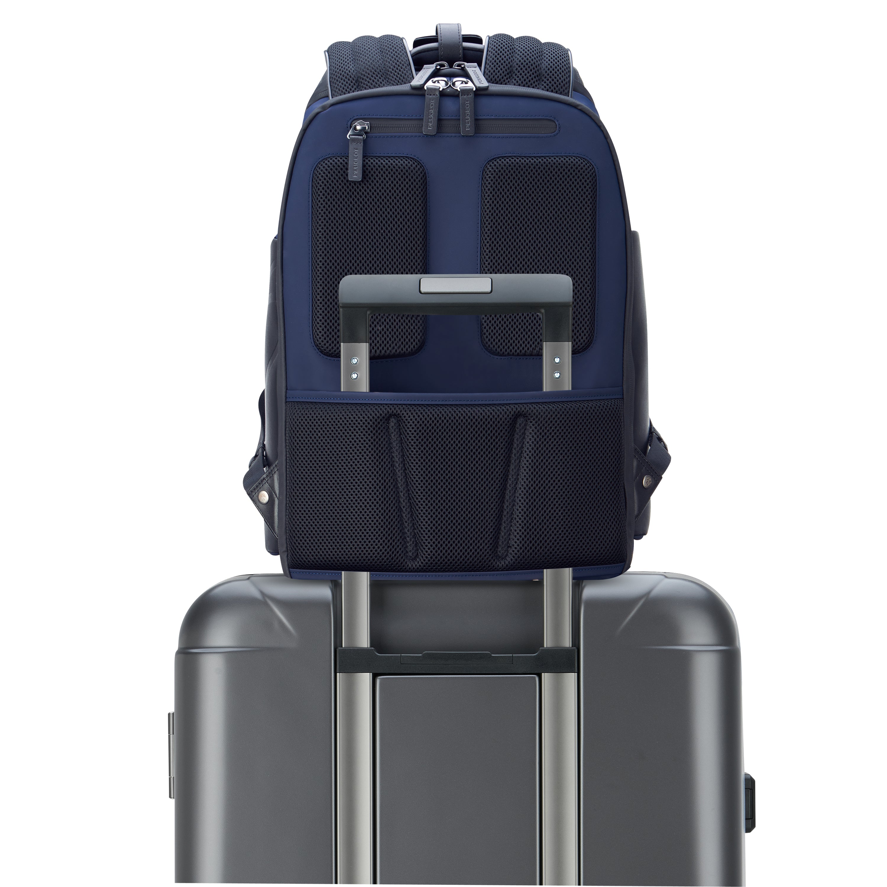 Peugeot Voyages 46cm Travel Laptop Backpack in Navy
