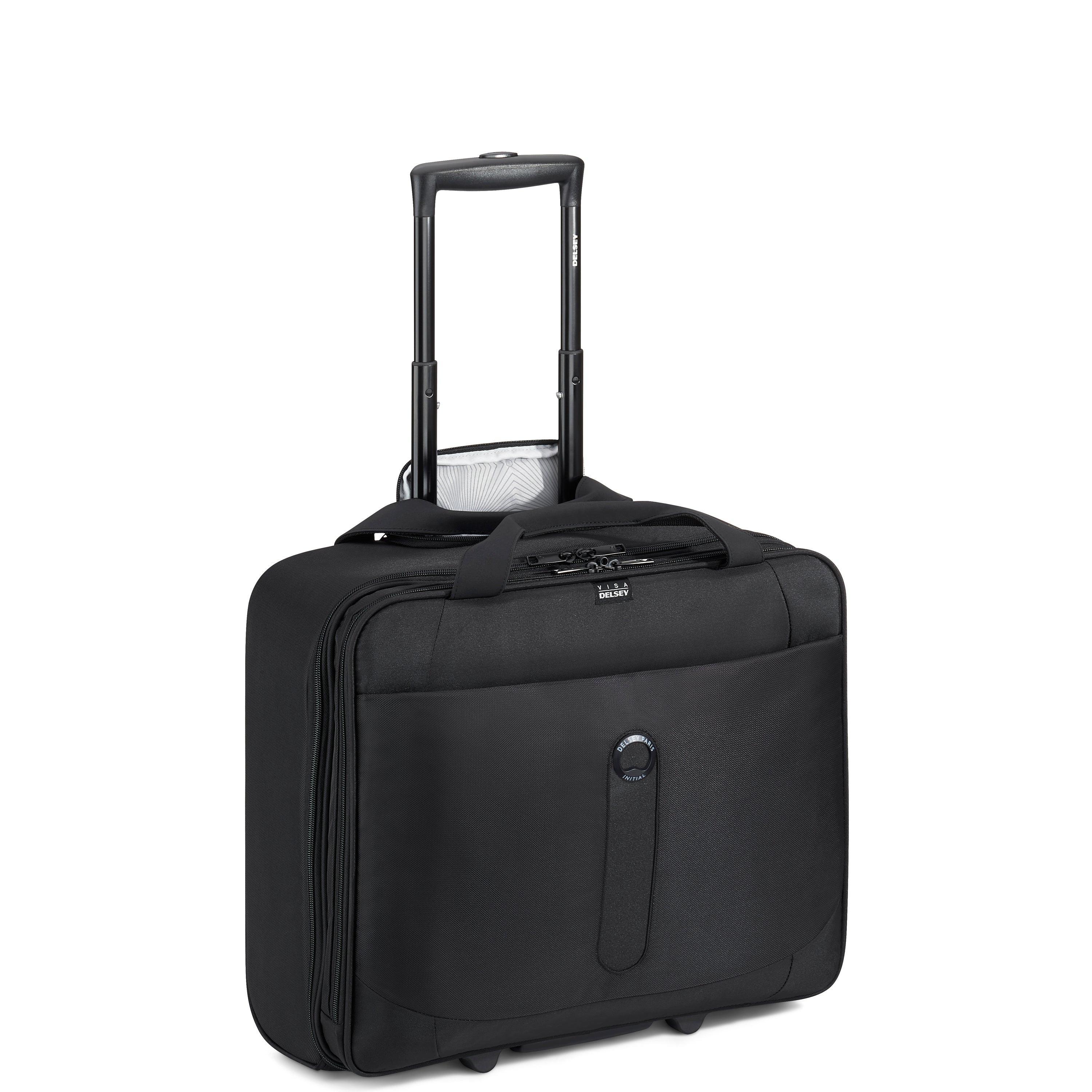 Delsey Paris Datum 2W 2CPT cabin trolley board in Black-side view